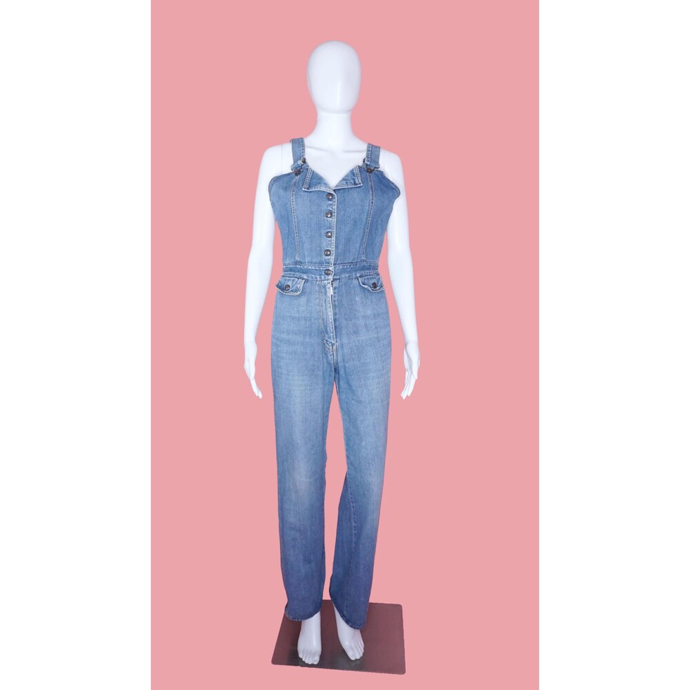 1970s FREDERICKS of HOLLYWOOD Denim. OVERALLS W/Adjustable Buckles. Small. AS IS